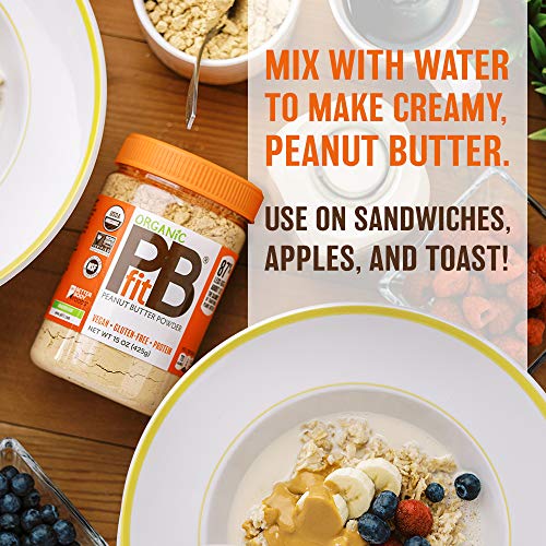 Pbfit All-Natural Organic Peanut Butter Powder, 15 Ounce Pack O