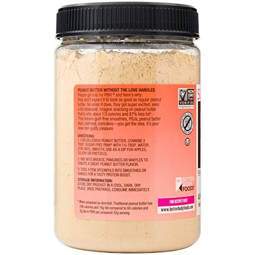 Pbfit All-Natural Peanut Butter Powder, Sugar-Free Powdered Pean
