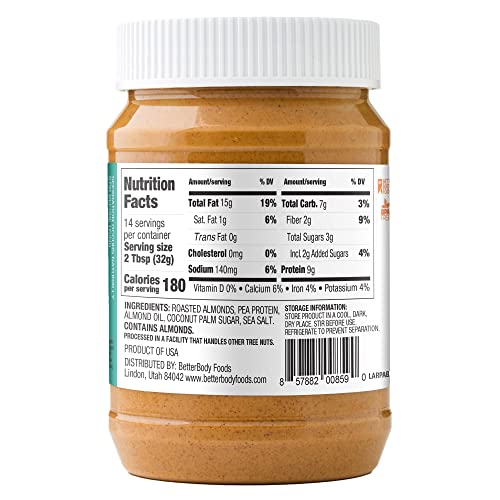 Pbfit Betterbody Foods Almond Butter, Protein Spread, Almond But