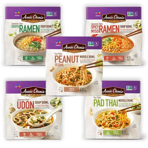 Annie Chun’S Noodle Bowl, 5-Pack, Variety Of 5 Flavors, Non-Gmo, Annie Chun’S Noodle Bowl, 5-Pack, Variety Of 5 Flavors, Non-Gmo,