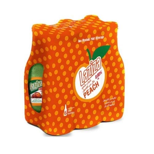 Laziza Peach & Raspberry Flavors Malt Beverage Non Alcoholic ...