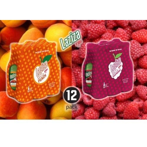 Laziza Peach & Raspberry Flavors Malt Beverage Non Alcoholic ...