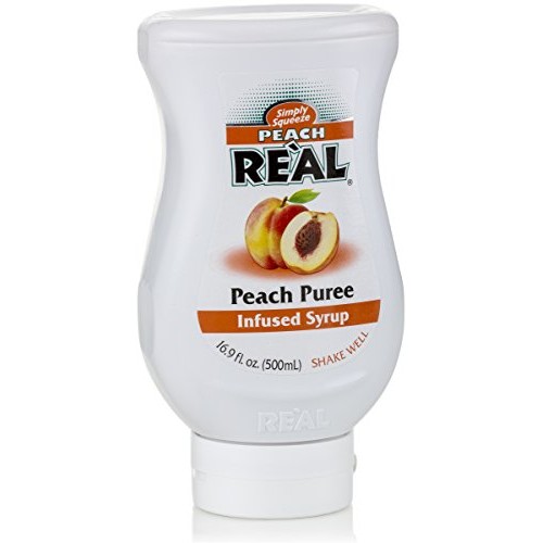 Peach Reàl, Peach Puree Infused Syrup, 16.9 Fl Oz Squeezable Bot
