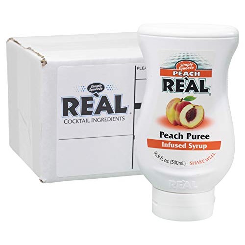 Peach Reàl, Peach Puree Infused Syrup, 16.9 Fl Oz Squeezable Bot