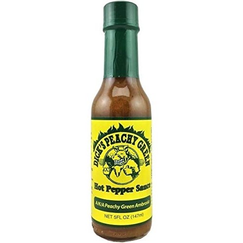 Dirty Dicks Peachy Green Pepper Hot Sauce, 5 Ounces Pack Of 2