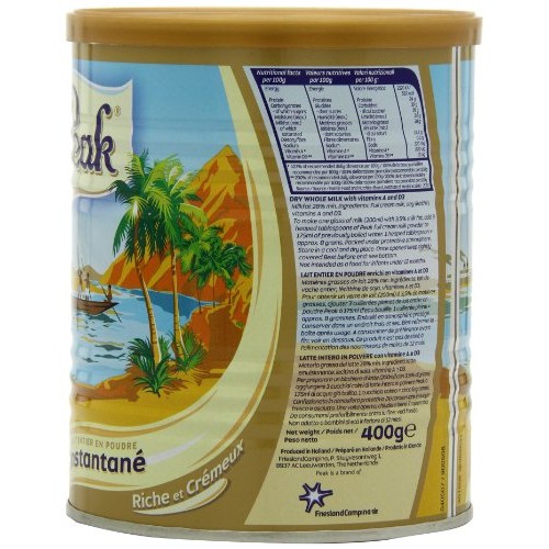 Peak Instant Full-Cream Dry Whole Milk Powder, 400-Grams