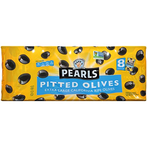 Pearls 6 Oz. Ripe Pitted Extra-Large Black Olives, 8-Cans