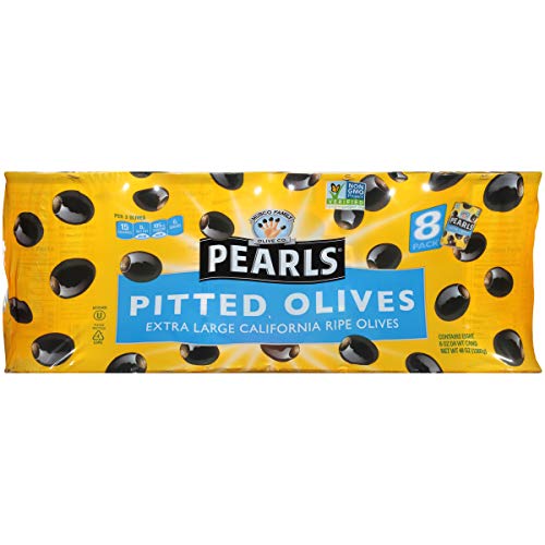 Pearls 6 Oz. Ripe Pitted Extra-Large Black Olives, 8-Cans