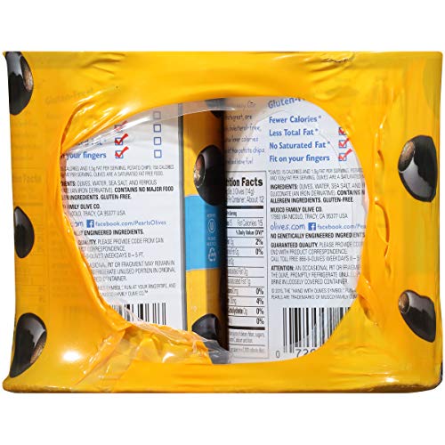 Pearls 6 Oz. Ripe Pitted Extra-Large Black Olives, 8-Cans