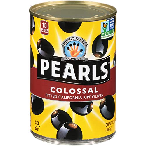 Pearls Colossal Pitted Olives, 12 Cans 26.4 Ounce , 69 Fl Ounce