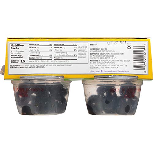 Pearls Olives To Go! 1.2 Oz. Infused Olives Italian Herb Flavor,