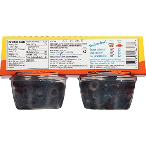 Pearls Olives To Go! Sliced Ripe Black Olives, 1 Package Of 4