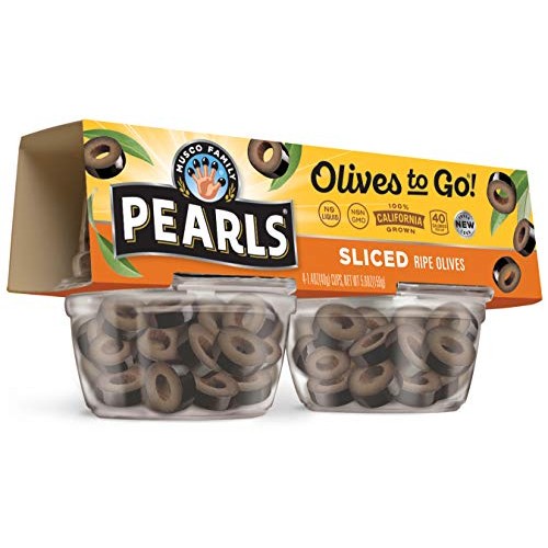 Pearls Pearls Olives To Go! Sliced Ripe Black Olives, 24 - 1.4 O