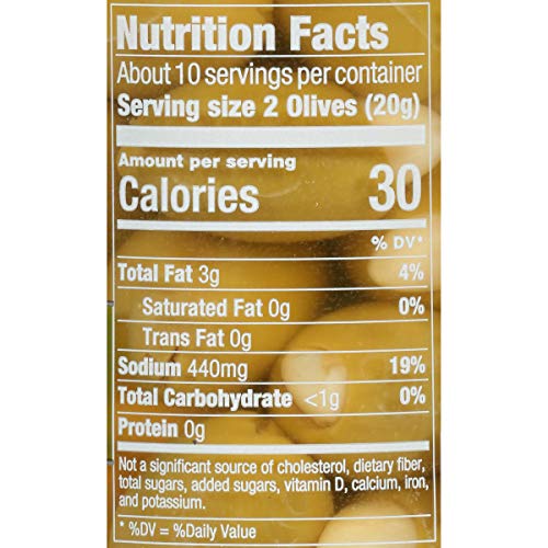 Pearls Specialties 7 Oz. Garlic Stuffed Queen Olives, 6-Jars