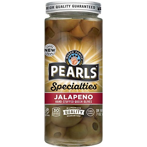Pearls Specialties 7 Oz. Jalapeno Stuffed Queen Olives, 6-Jars
