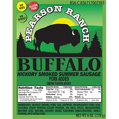 Pearson Ranch Game Meat Summer Sausage Variety Pack of 3 – Elk, ...