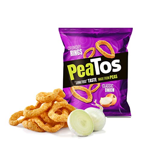 Peatos Crunchy Rings Snacks, Classic Onion, .6 Ounce 15 Count,