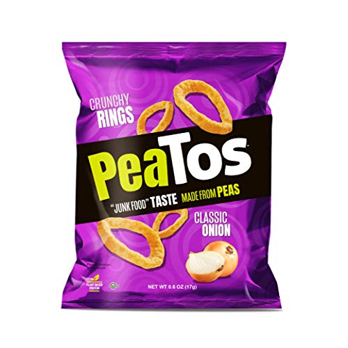 Peatos Crunchy Rings Snacks, Classic Onion, .6 Ounce 15 Count,