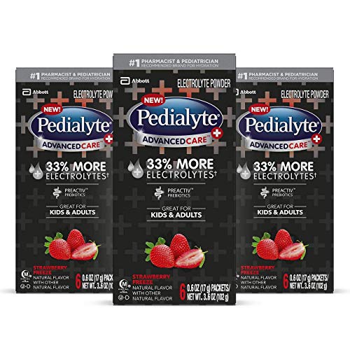Pedialyte Advancedcare Plus Electrolyte Powder, With 33% More El
