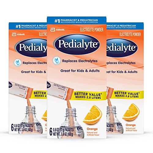 Pedialyte Electrolyte Powder, Orange, Electrolyte Hydration Drin