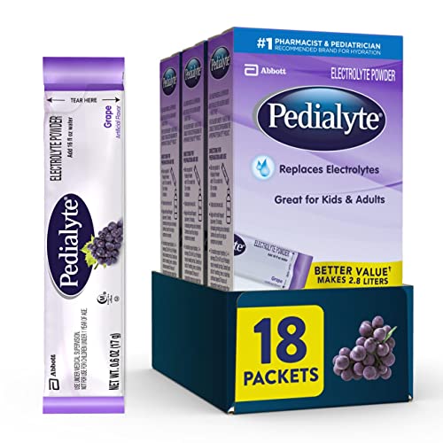 Pedialyte Electrolyte Powder, Grape, Electrolyte Hydration Drink
