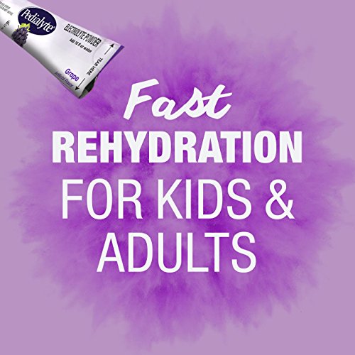 Pedialyte Electrolyte Powder Packets, Grape, Hydration Drink, 6