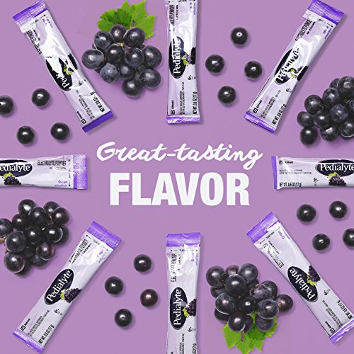 Pedialyte Electrolyte Powder Packets, Grape, Hydration Drink, 6