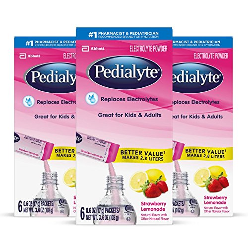 Pedialyte Electrolyte Powder, Strawberry Lemonade, Electrolyte H