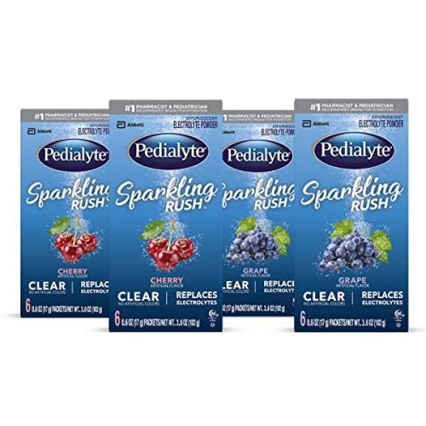 Pedialyte Sparkling Rush Electrolyte Powder, Variety Pack Sparkl