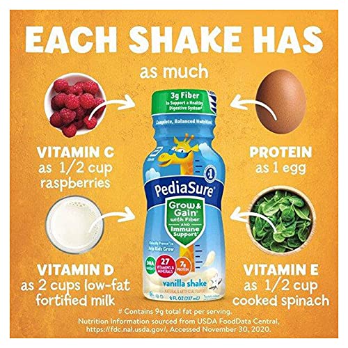 Pediasure Grow &Amp; Gain With Fiber, Kids’ Nutritional Shake, With