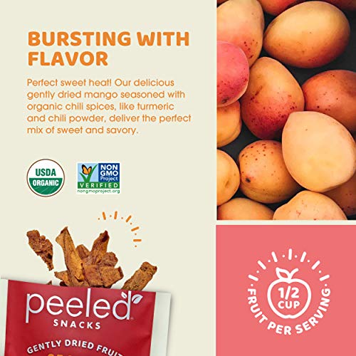Peeled Snacks Organic Dried Fruit, Chili Mango, 2.8 Ounce Pack