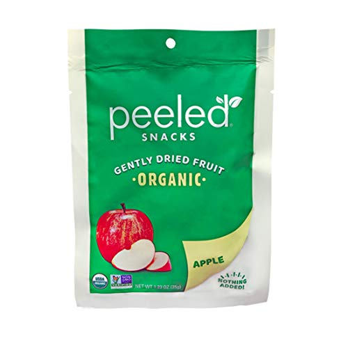Peeled Snacks Organic Dried Fruit, Apple, 1.23 Ounce Pack Of 10