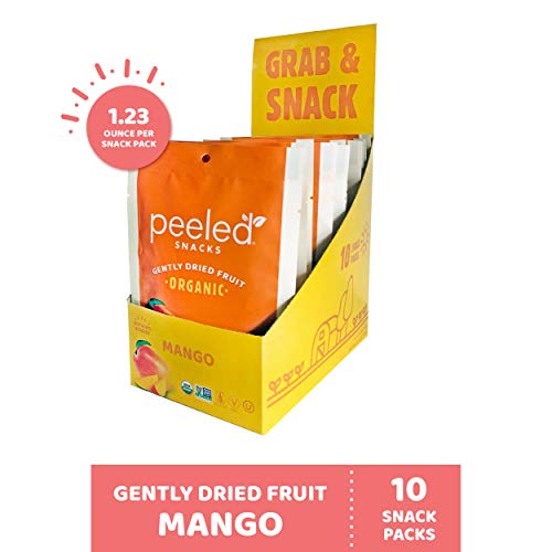 Peeled Snacks Organic Dried Fruit, Mango, 1.23 Ounce Pack Of 10