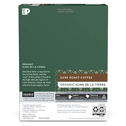 Peet’s Coffee Organic Alma De La Tierra K-Cup Coffee Pods for Ke...