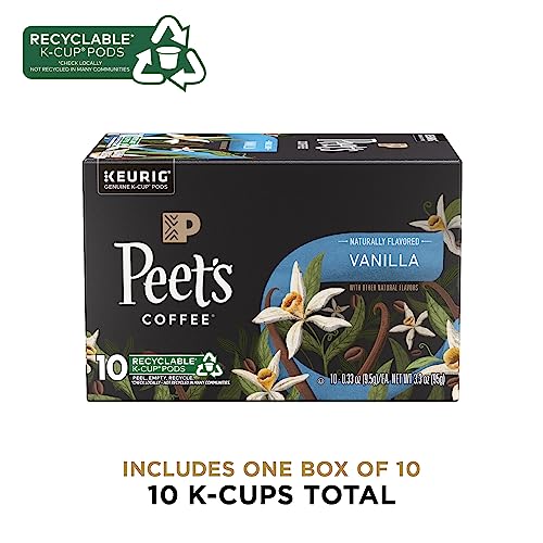 Peet’s Coffee, Vanilla Cinnamon - Flavored Coffee, 10 K-Cup Pods...