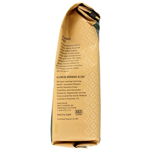 Peets Coffee & Tea Organic Alameda Morning Blend Medium Roast C...