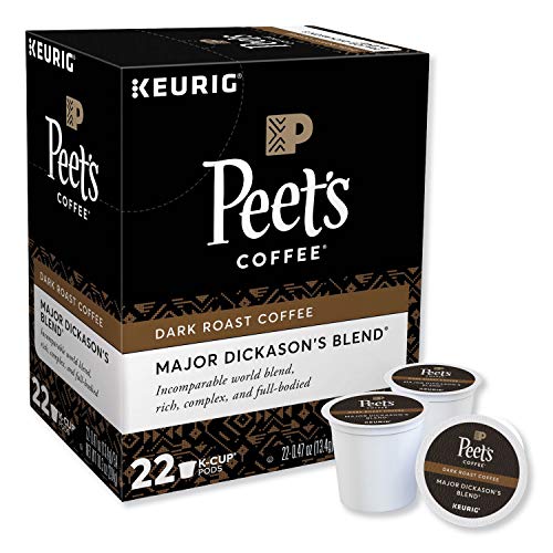 Peets Coffee & Tea Single-Serve Coffee K-Cup Pods, Major Dickas...