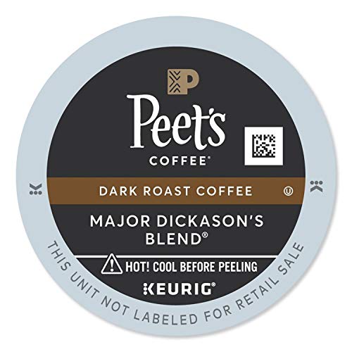 Peets Coffee & Tea Single-Serve Coffee K-Cup Pods, Major Dickas...