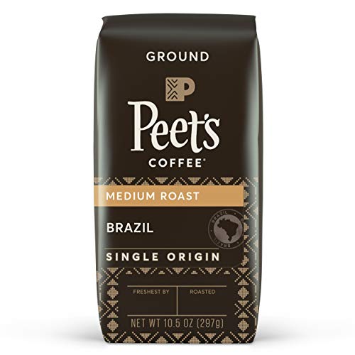 Peets Coffee Brazil Minas Naturais Medium Roast Ground Coffee,