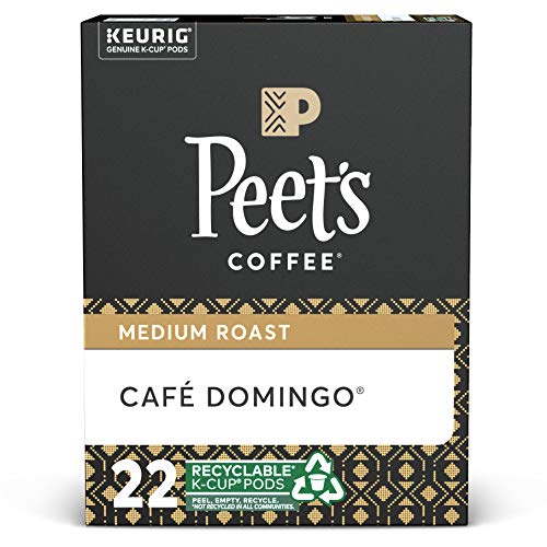 Peets Coffee Café Domingo, Medium Roast, 22 Count Single Serve ...