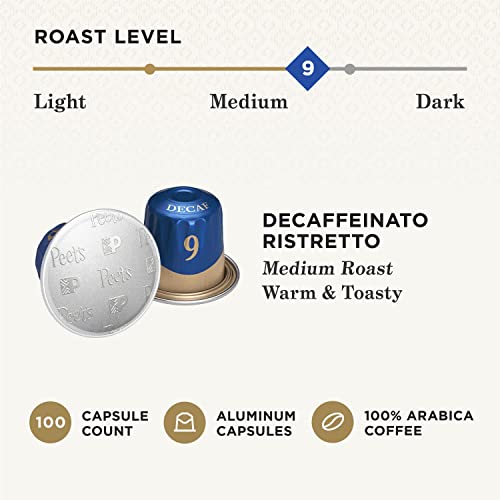 Peets Coffee, Dark Roast Decaf Espresso Coffee Pods Compatible ...