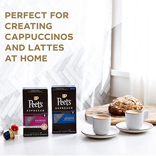 Peets Coffee, Dark Roast Decaf Espresso Coffee Pods Compatible ...