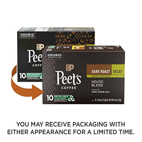 Peets Coffee, Dark Roast Decaffeinated Coffee K-Cup Pods for Ke...