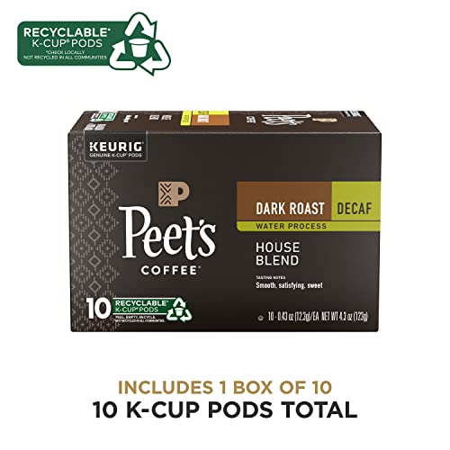 Peets Coffee, Dark Roast Decaffeinated Coffee K-Cup Pods for Ke...
