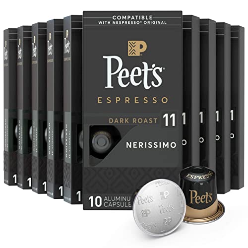 Peets Coffee, Dark Roast Espresso Pods Compatible with Nespress...