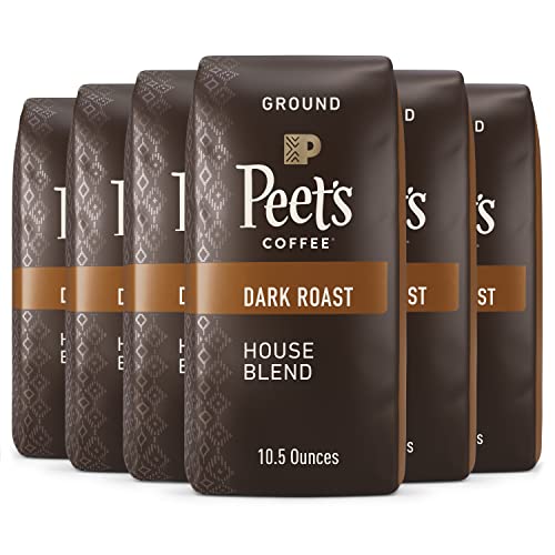 Peets Coffee, Dark Roast Ground Coffee - House Blend 63 Ounces ...