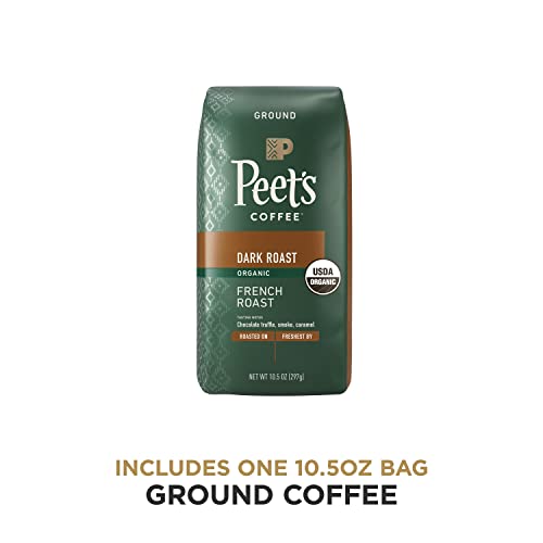 Peets Coffee, Dark Roast Ground Coffee - Organic French Roast 1
