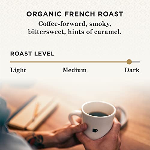 Peets Coffee, Dark Roast Ground Coffee - Organic French Roast 1