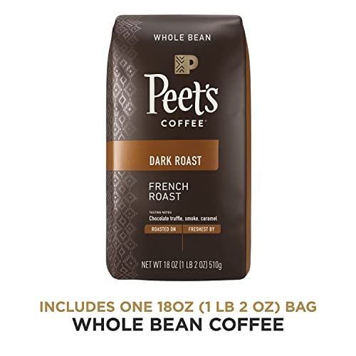 Peets Coffee, Dark Roast Whole Bean Coffee - French Roast 18 Ou...