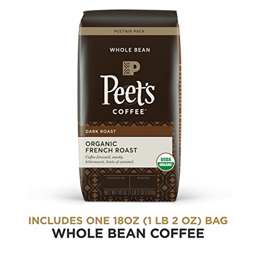 Peets Coffee Organic French Roast, Dark Roast Whole Bean Coffee